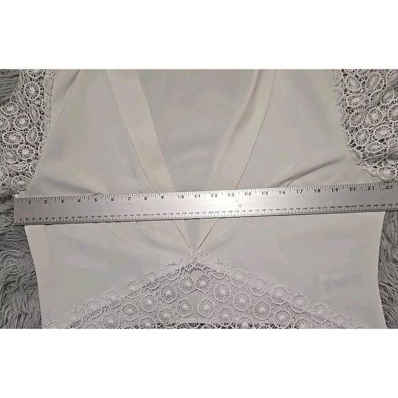 Venus Women's Crochet Lace Cardigan Sz 16 Peplum Tailcoat Ivory Wedding EUC - Picture 10 of 13